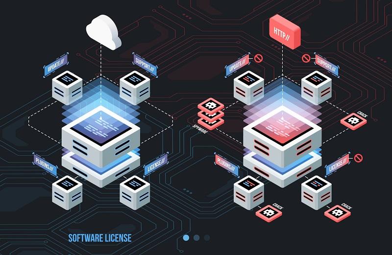 Software license animated.