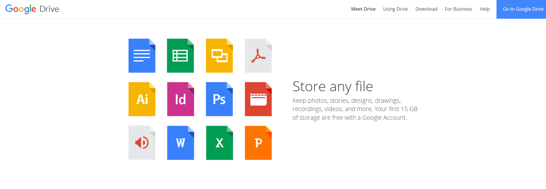 Google Drive's interface.