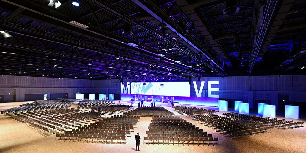 The connected conference and convention center boasts 75 rooms for conferences and events.
