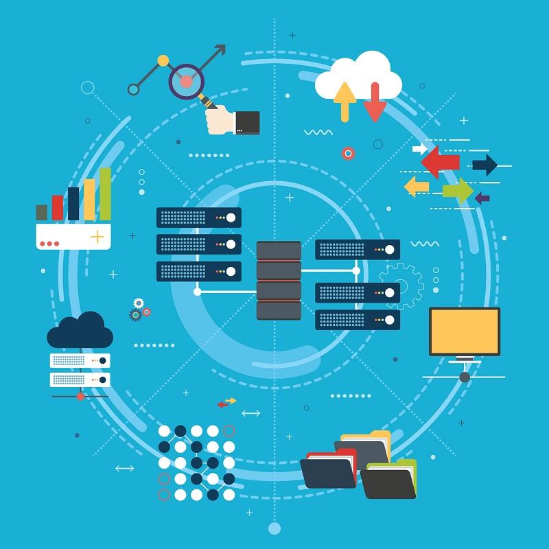 An animated representation of digital file functions.