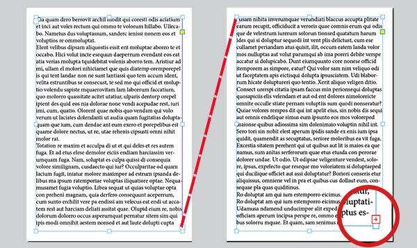 A layout scheme of words in InDesign.