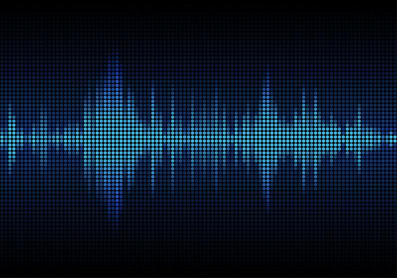 A digital representation of sound waves.