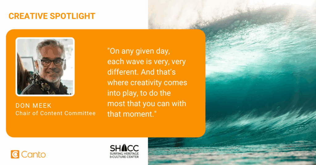 Don Meek, Chair of Content Committee of the Surfing Heritage & Culture Center.
