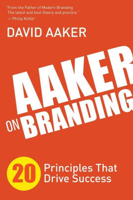 The book cover of Aaker on Branding.