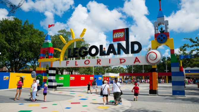 The Florida LegoLand entrance.