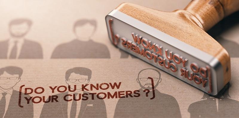 A stamp that reads, 'Do you know your customers?'.