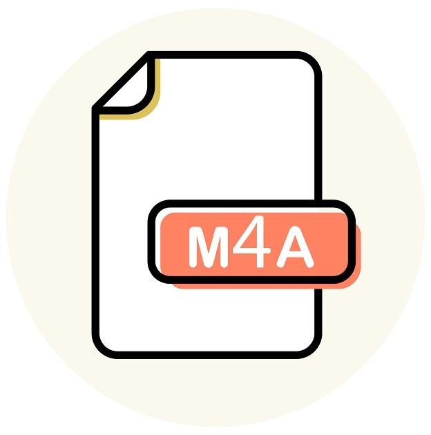 Das Symbol des Audio-Dateityps .M4A.