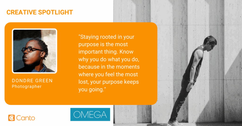Dondre Green, Photographer at Omega.