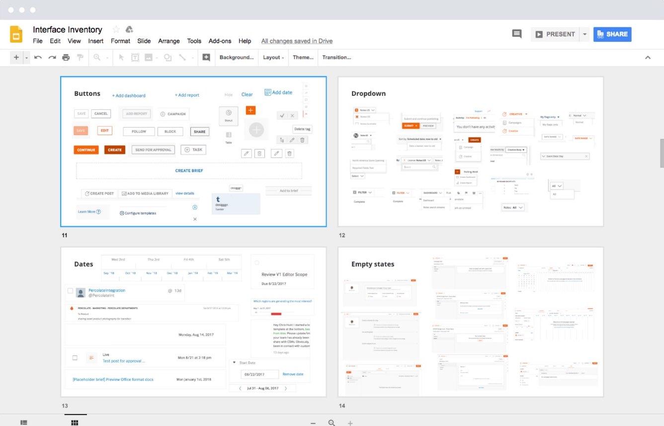 Ein Screenshot der Benutzeroberfläche der Software Percolate, einer guten Lösung aus dem Bereich der Marketingtechnologie. 