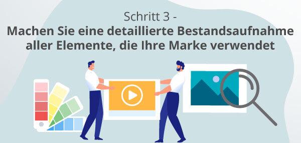 Eine Abbildung zeigt Schritt 3 des Vorgangs zum Erkennen von Marken-Assets.
