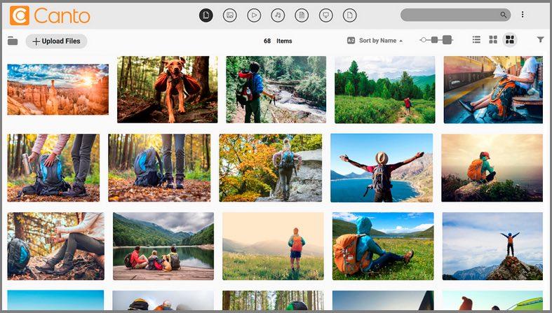 Ein Screenshot der Benutzeroberfläche des DAM-Systems Canto, einer der vielseitigsten iCloud-Alternativen.