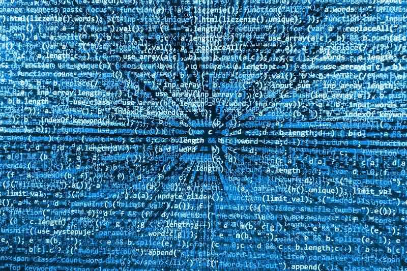 Eine Abbildung sich bewegender digitaler Sprache.