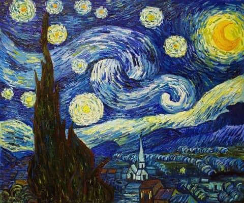 Das berühmtes Gemälde ‘Sternennacht’ von Van Gogh.