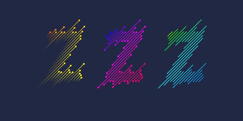 Three different-colored Zs.