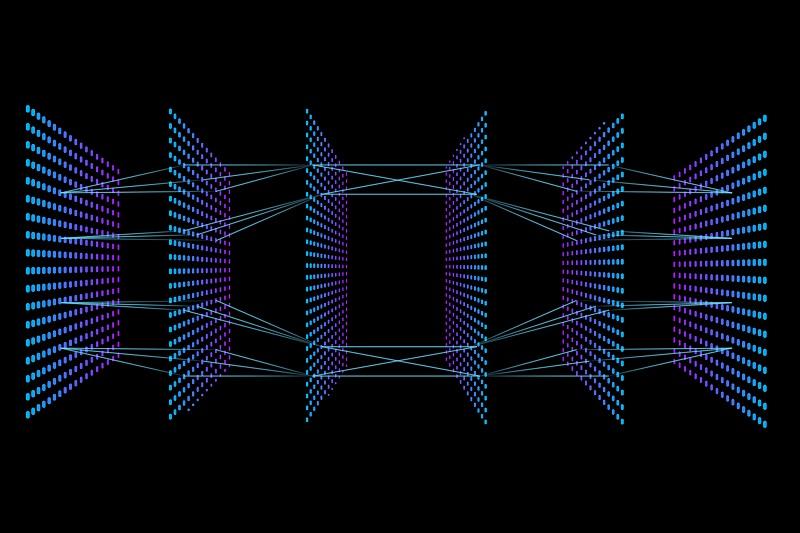 A digital representation of transitional phases.