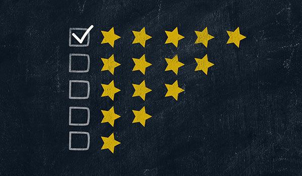 Stars on a blackboard.