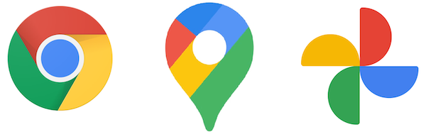 Logos des Google-Konzerns.