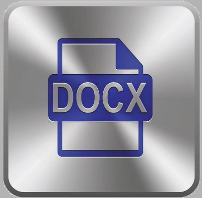 Das Dateisymbol für den Dokument Dateityp DOCX.