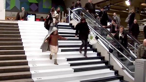 Die Klaviertreppe von Volkswagen.