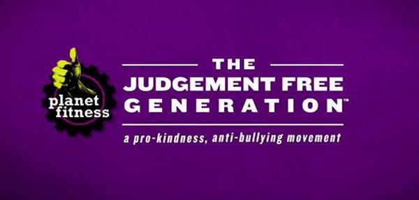Eine Werbung von Planet Fitness.