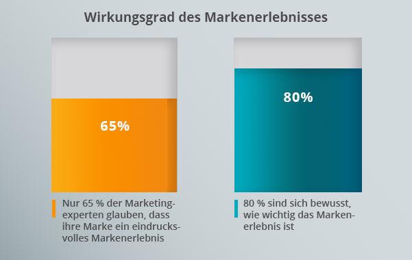 Ein Diagramm zum Wirkungsgrad des Markenerlebnisses.
