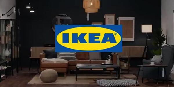 Das Modellwohnzimmer eines IKEA Einrichtungshauses.