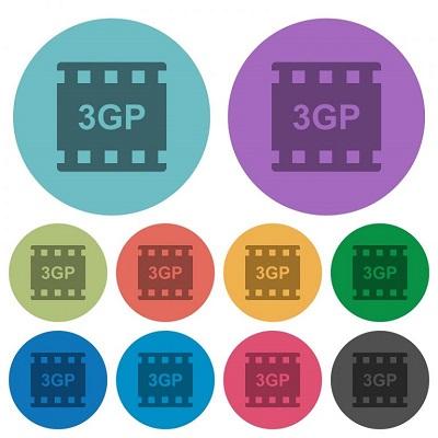 Verschiedene 3GP-Symbole.