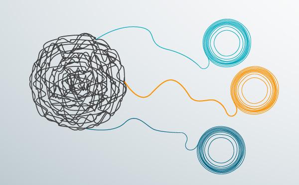 Tangled threads unravel into neat balls