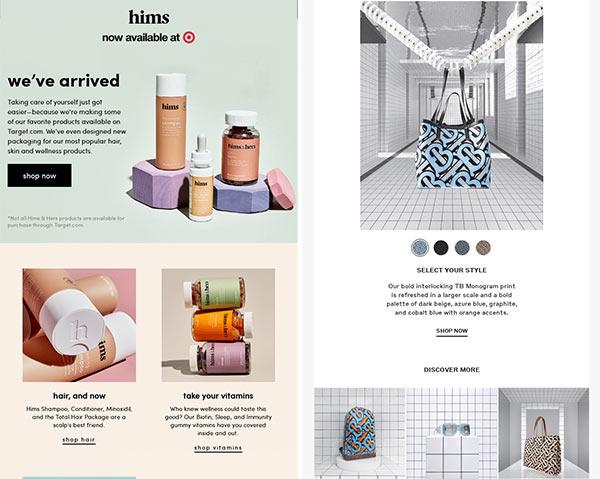 E-Mails mit Fotos im Marken-Design.