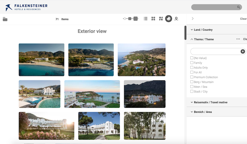 Screenshot Falkensteiner Hotels & Residences Portal