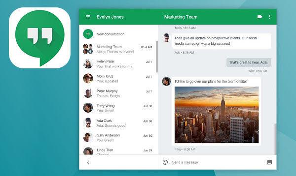 google chat interface