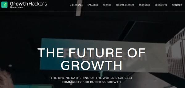 Die Webseite von Growth Hackers.