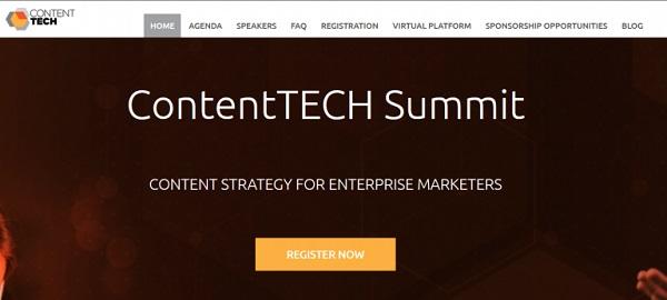 Die Webseite von ContentTech Summit.