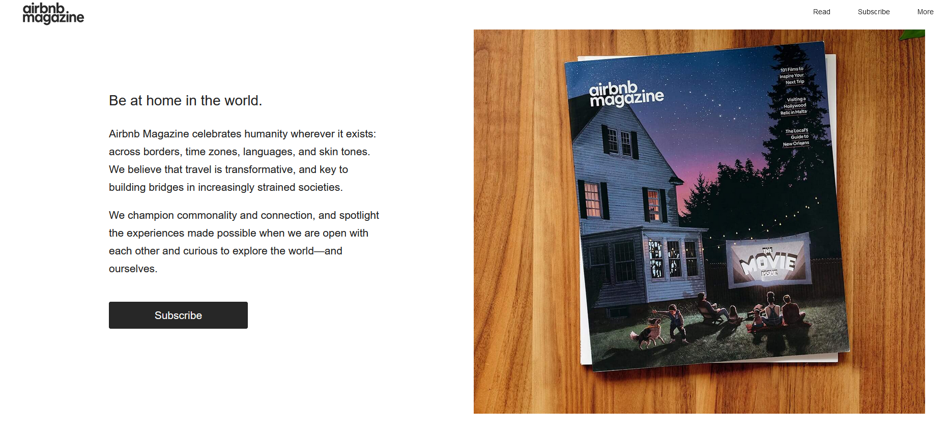 The Airbnb magazine.
