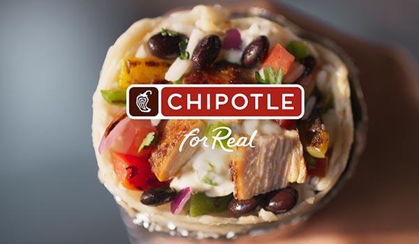 Eine Werbeanzeige von Chipotle.