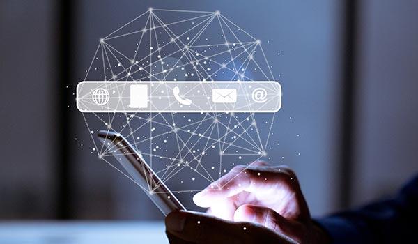 Ein Smartphone mit digitaler Technologie.