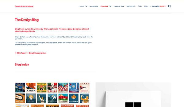 Die Webseite von Logo Smith.