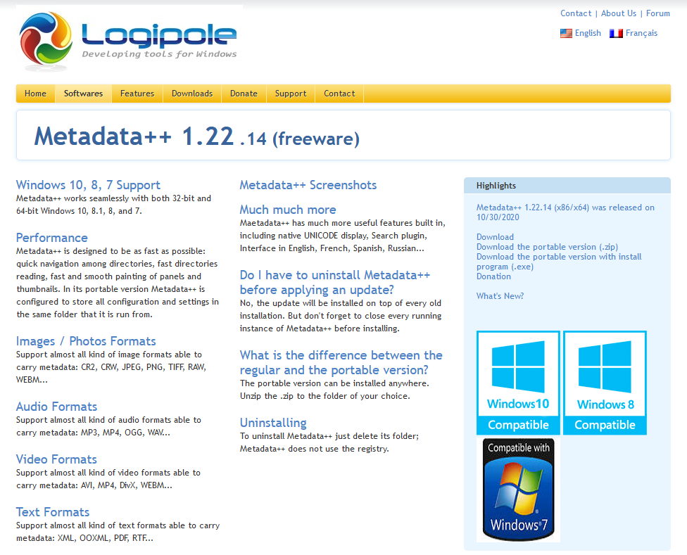 The Metadata++ webpage.