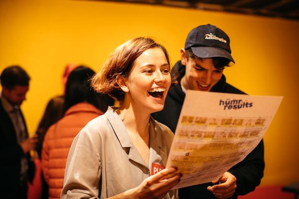 two smiling people