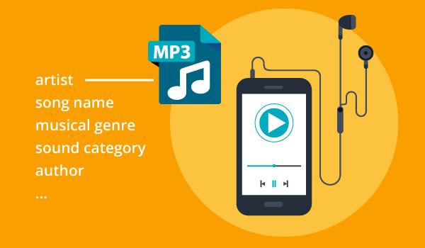 An illustration of mp3 information.