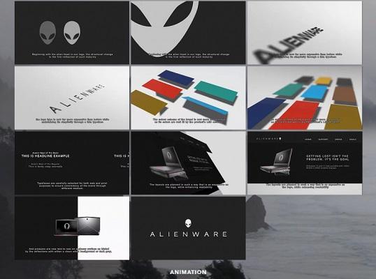 Die Alienware Styleguide-Vorlage.