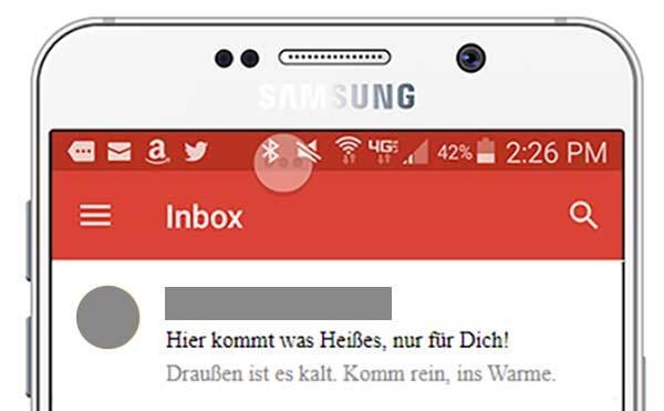 Eine E-Mail-Betreffzeile ohne Markennamen.