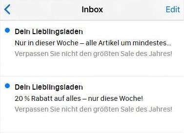 E-Mail-Betreffzeilen werden auf schmalen Bildschirmen abgeschnitten.