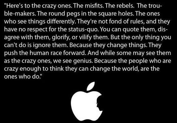 Das Markenmanifest von Apple.