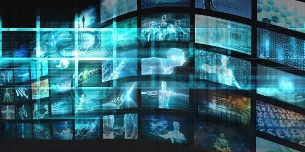 Eine Zusammenstellung digitaler Bildschirme.
