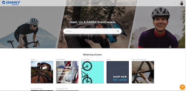 Canto portal for brand assets of the Giant group.