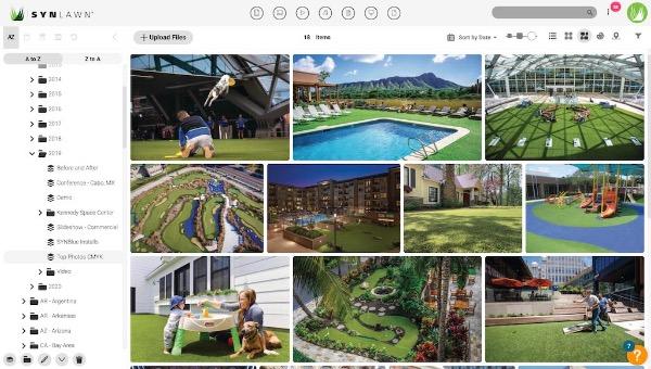 Screenshot of the Canto media library of SYNLawn.
