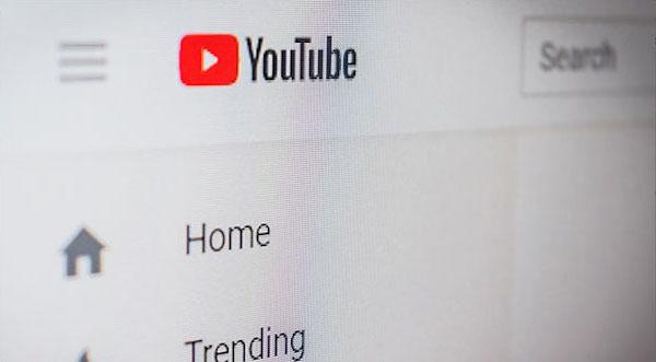 Das YouTube-Menü wird in einem Desktop-Browser angezeigt.