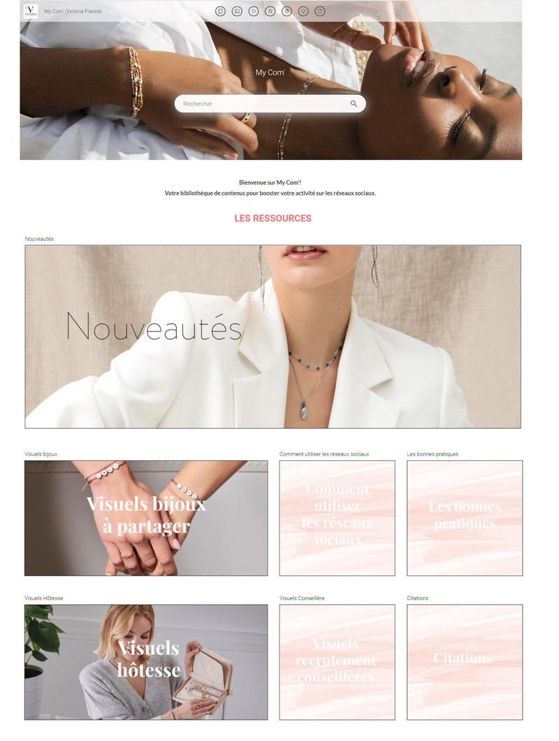 Screenshot des MyCom Portals von Victoria in ihrer Canto Medienbibliothek.