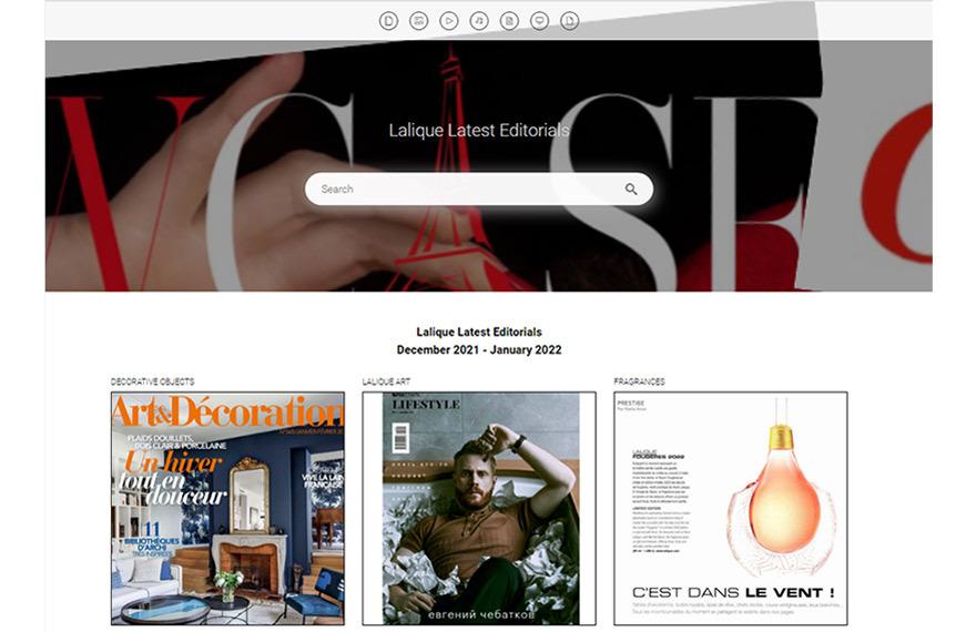 Screenshot of the Canto Portal used by Lalique.